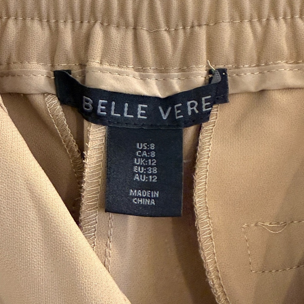Belle Vere Wide Leg Tan Cargo Dress Pants - Women’s Size 8 - Picture 10 of 11